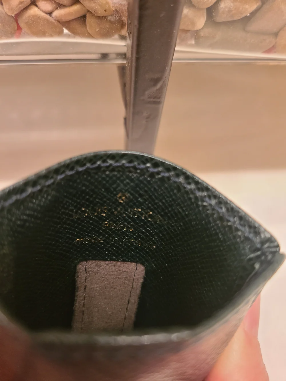 Authentic Louis Vuitton card holder in Taiga leather